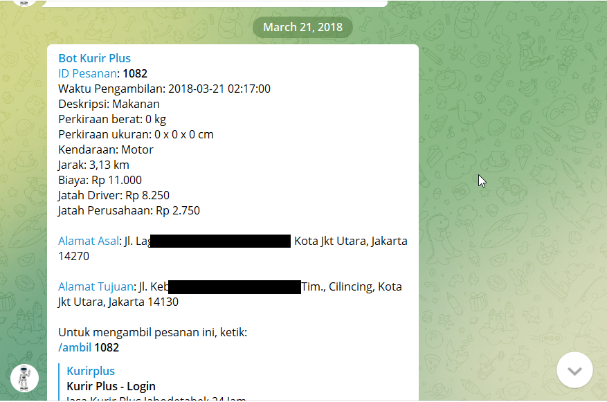 Bot Kurir Plus