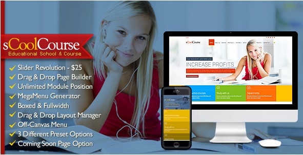 sCoolCourse Colorful Template